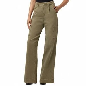 Joe's Jeans The Petra Cargo Wide Leg High Rise Pants Capers size 27